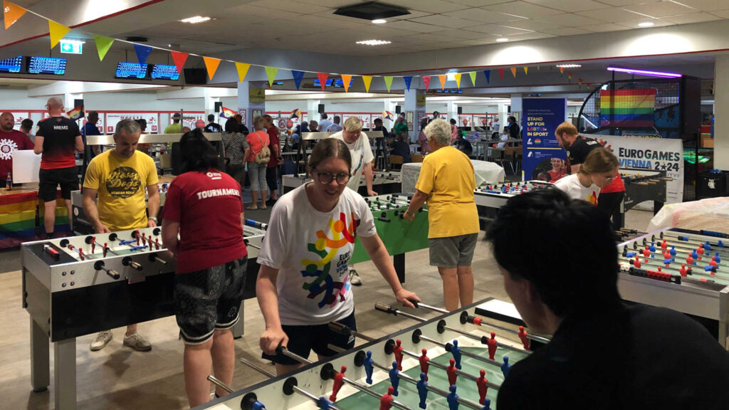 Tischfußball ist erstmals 2024 bei den EuroGames in Wien vertreten.