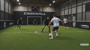 Ein Cageball-Spiel.