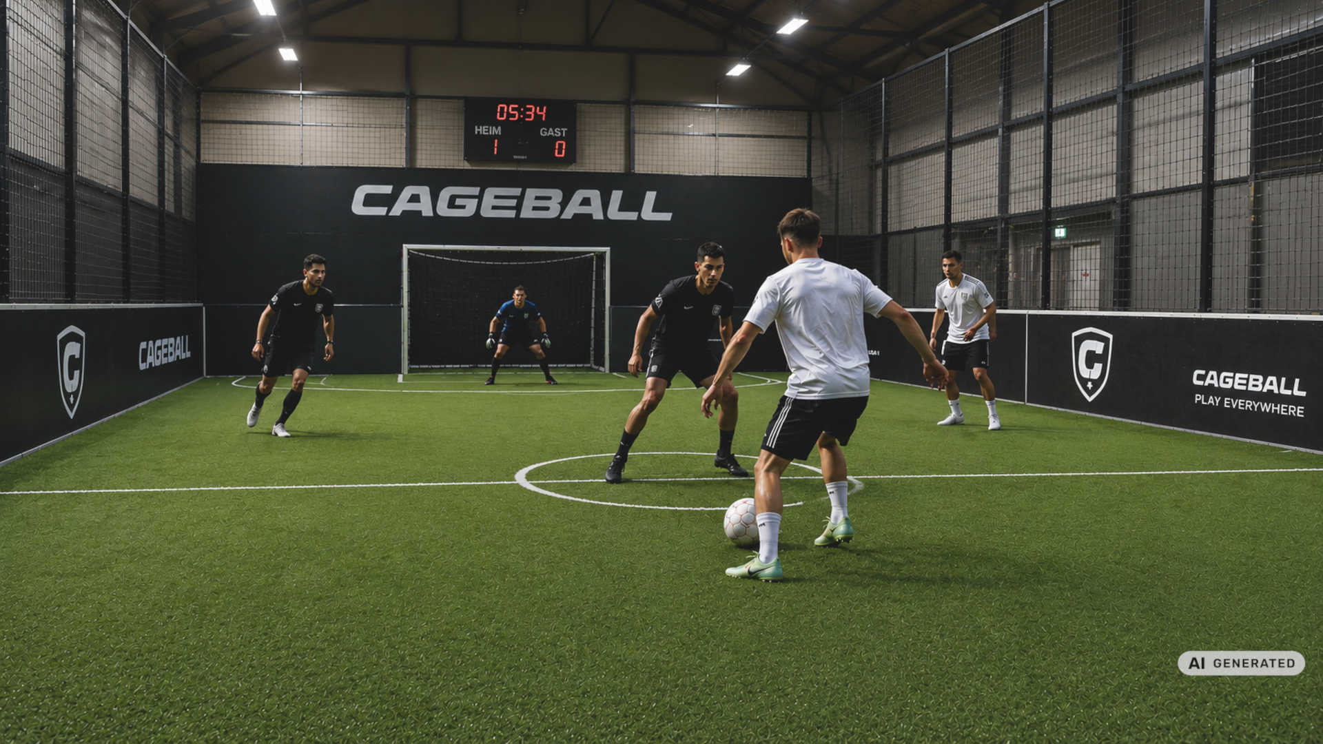 Ein Cageball-Spiel.